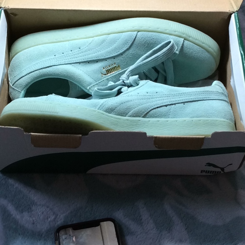 puma suede mono iced